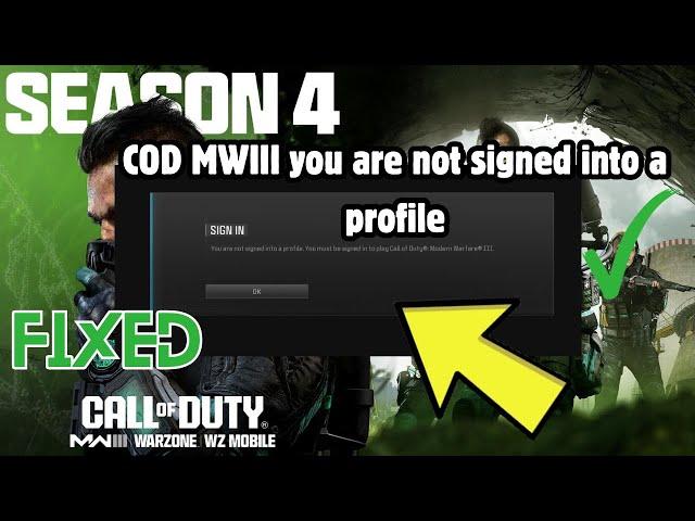 How to Fix COD MWIII you are not signed into a profile Fix Xboxgamebar