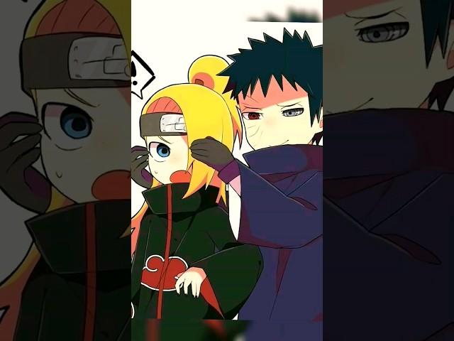 Obito and Deidra cute and funny pictures |Sugoi Anime #shorts  #obito #deidara