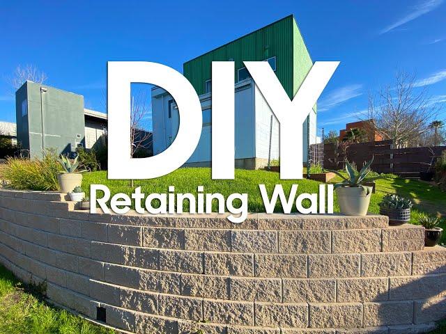 How to build a DIY Retaining Wall • Backyard Transformation