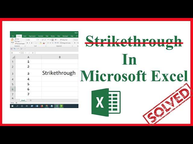 How to add or remove strikethrough in Excel