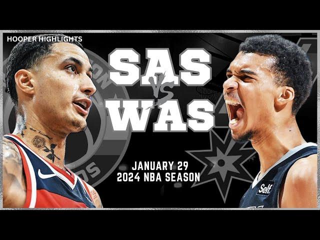 San Antonio Spurs vs Washington Wizards Full Game Highlights | Jan 29 | 2024 NBA Season