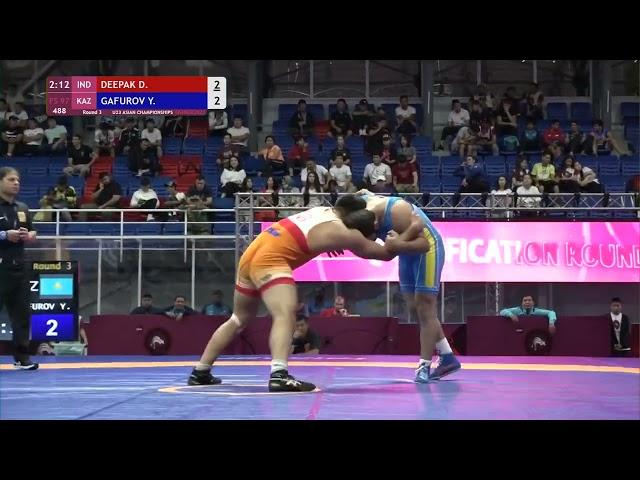 QuarterFinal-- Deepak Nehra(IND) VS GAFUROV Y (KAZ) FS 97Kg  Asian Championship 2022