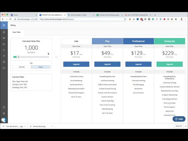 Adding your billing information to Active Campaign