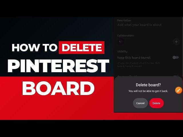 How To Delete Pinterest Board | Pinterest | 2023