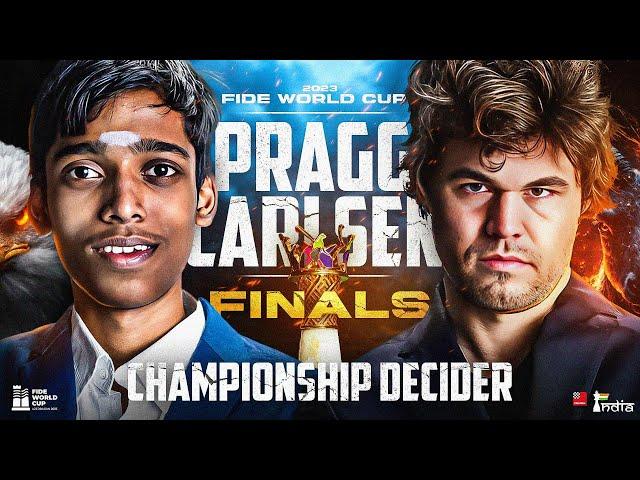 CHAMPIONSHIP DECIDER: PRAGGNANANDHAA vs MAGNUS CARLSEN | Grand Finale | FIDE World Cup 2023