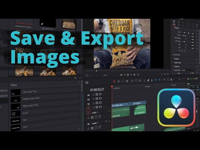 Save Still Image in DaVinci Resolve 17/18