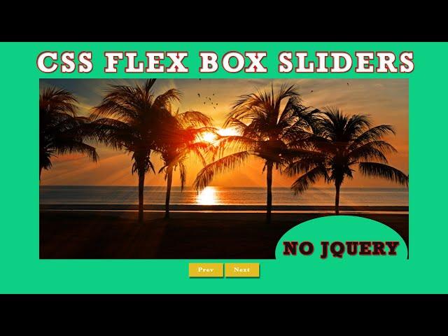 How To Create Flex Box Slider Using Just HTML CSS And JS | Creative Slider Effects JavaScript