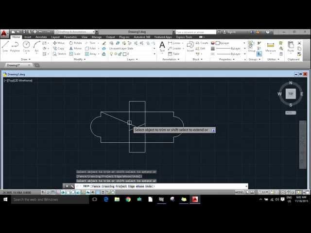 AutoCad trim command - learn in seconds