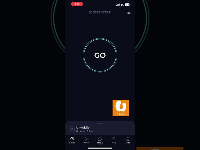 U Mobile 5G Prepaid Speedtest