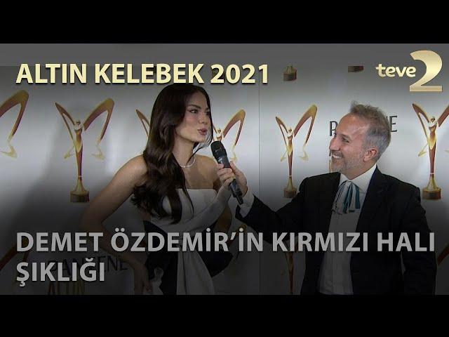 Pantene Altın Kelebek 2021: Demet Özdemir’in Kırmızı Halı Şıklığı