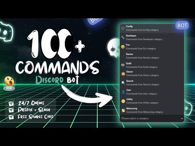  How To Make Discord Bot  + 100+ Commands + No Coding Required 