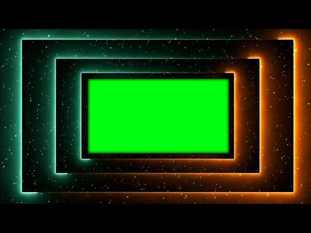 Neon frame green screen BORDER Animation Effect HD Footage | Chroma key