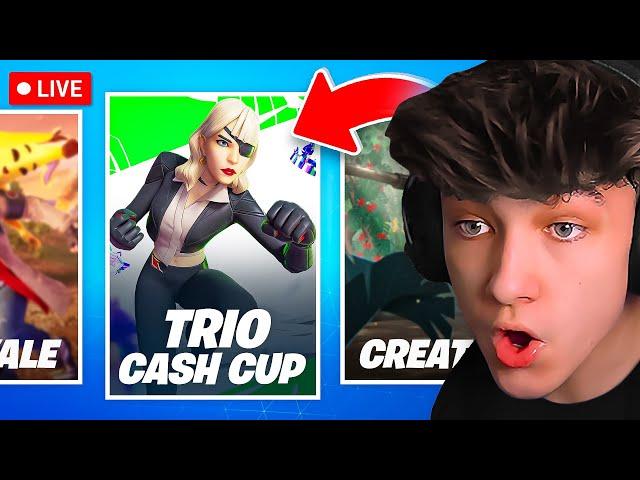 TRIO CASH CUP TOURNAMENT! (Fortnite)