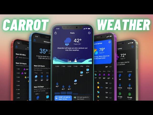 BEST Weather App for iOS // CARROT Weather: Alerts & Radar! ️️