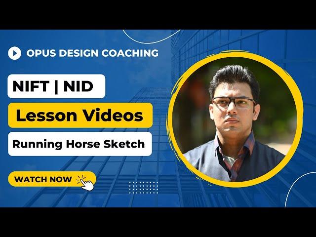 Coaching For NIFT, NID Entrance Exam | Running Horse Sketch | OPUS Design Coaching