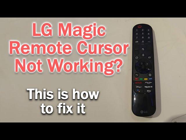 LG TV Magic Remote Cursor Not Working / Pointer Not Working? Do This...