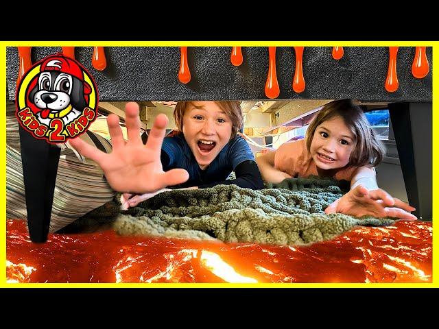 FLOOR IS LAVA  CAVES & TUNNELS Indoor Obstacle Course (CEILING & WALLS ARE LAVA TOO!)