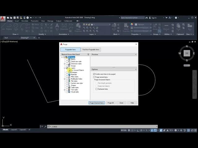 Delete Unused AutoCAD Objects