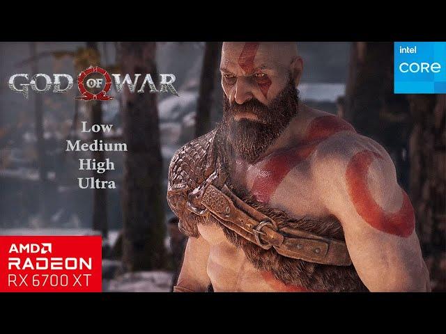 God of War | RX 6700XT + I5 11400 | 1080p All Settings Test | FSR set to performance