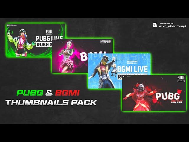 Pubg,Bgmi and pubg lite Thumbnail pack free to use gfx pack#pubgthumbnailpack