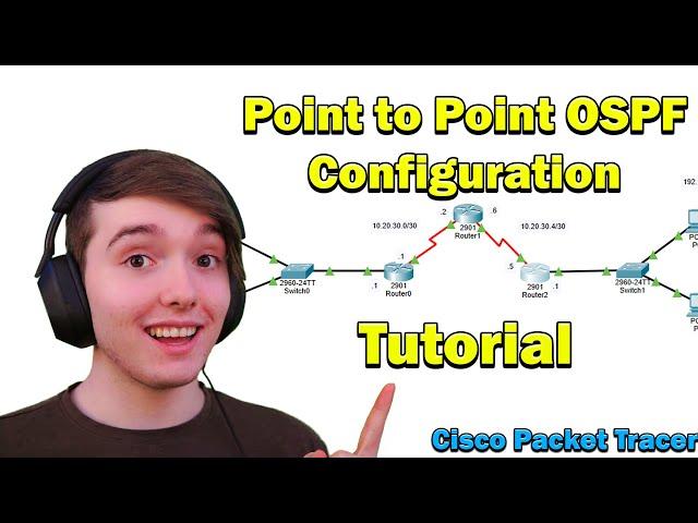 How to Configure Single-Area OSPF on Cisco Packet Tracer! | Point to Point OSPF CCNA Tutorial!