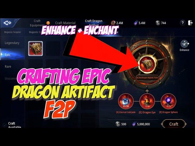 MIR4 - CRAFTING EPIC DRAGON ARTIFACT PLUS ENCHANCE and ENCHANT I F2P ONLY