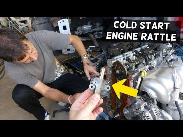 ENGINE NOISE RATTLE ON COLD START. 1-2 SECOND RATTLE NOISE COLD ENGINE