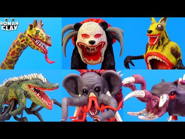 Making ALL Zoochosis Monsters Animals ► Sculpting with Clay