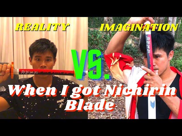 When I got Demon Slayer Nichirin blade!!.  (Reality vs Imagination)