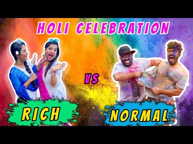 HOLI :  Rich Vs Normal People | Funny Holi Video | Hungry Birds