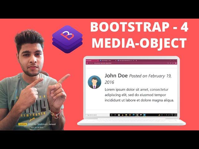 Media Objects in Bootstrap in Hindi || Bootstrap 4 Tutorial for beginners in Hindi - 21