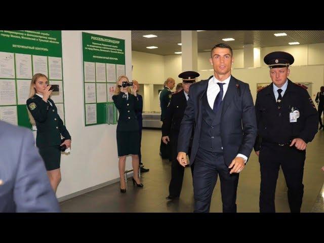 Cristiano Ronaldo to airport Zhukovsky in Russia arrive for World Cup 2018