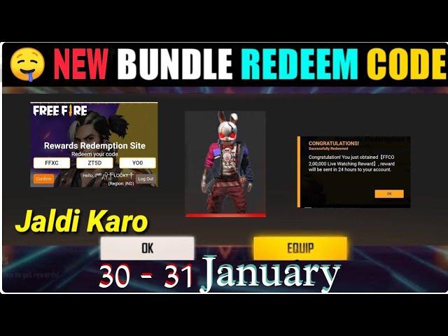 Free Fire Redeem Code Today | 30 January Redeem Code Free Fire | FF Redeem Code Today 30 January