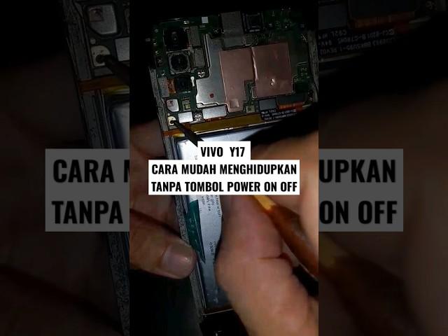 vivo Y17 mati menghidupkan tanpa tombol power on off #shortvideo #repair #videos