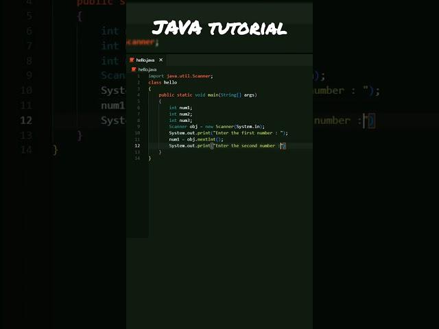 first java program to add the number