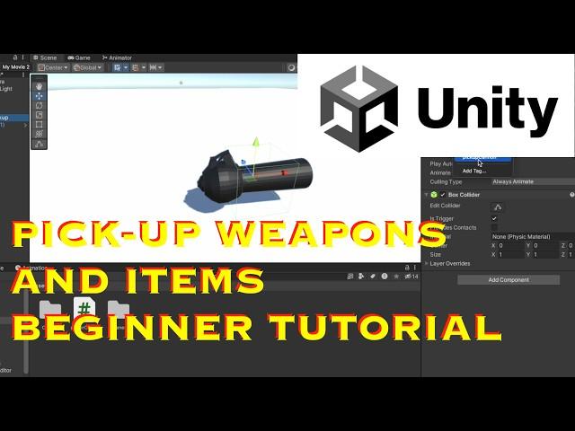 Unity Beginner Tutorial 2024: How to Pick Up Items & Weapons