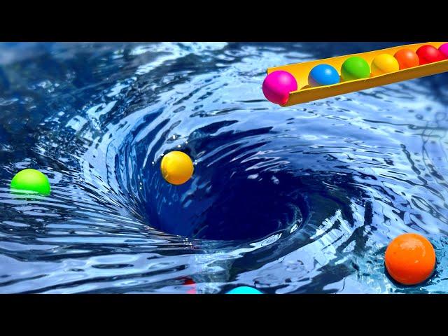 Marble Run 1000 Marbles Rain Gutter VS Mega Whirlpool ASMR Amakandu