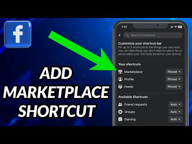 How To Add Marketplace To Facebook Shortcut Bar