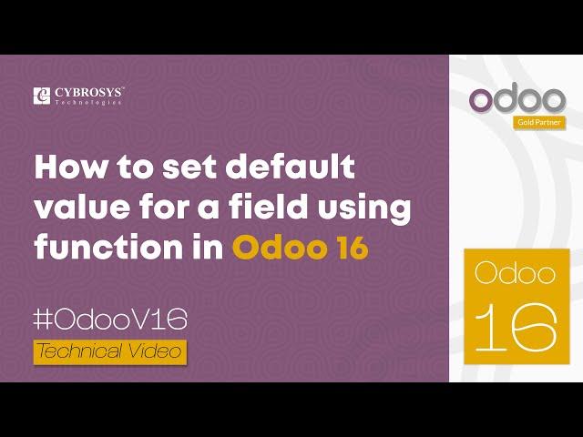 How to Set Default Value for a Field Using Function in Odoo 16 | Odoo 16 Development Tutorial