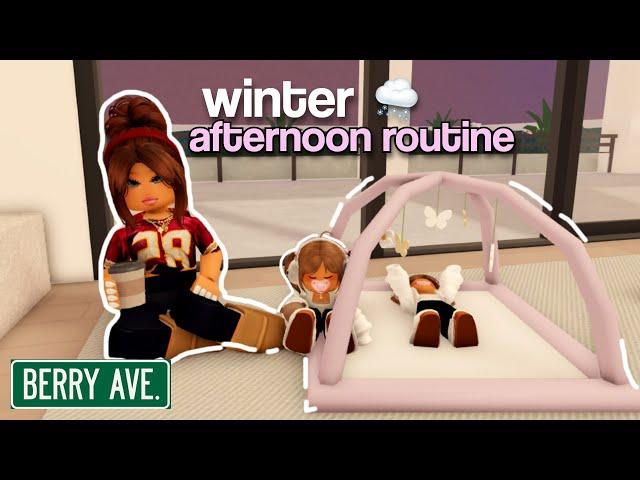 Twins Winter Afternoon Routine ️ | Roblox Berry Avenue Roleplay