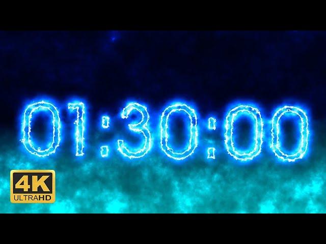 1 Hour 30 Minutes Countdown Timer - Electric [4K]