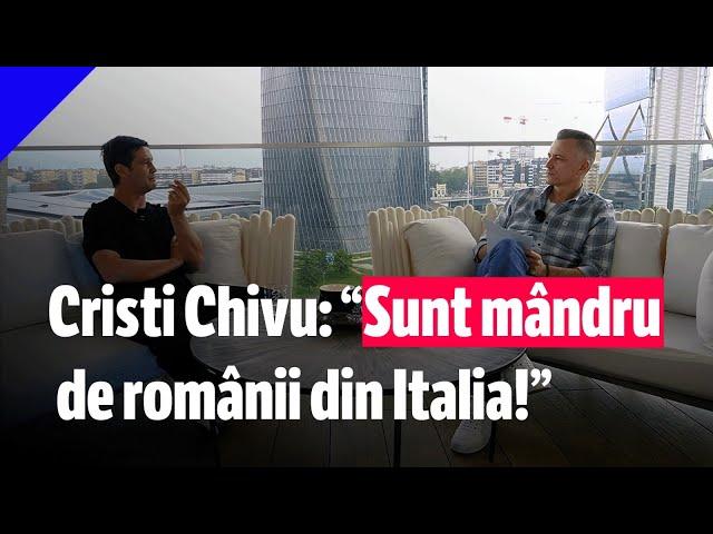 Cristi Chivu pentru GOLAZO.ro: "Eu sunt mândru de românii din Italia!"