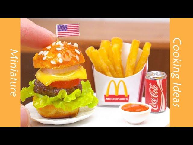 Yummy Miniature MCDonald's Burger and Fries #YumupMiniature