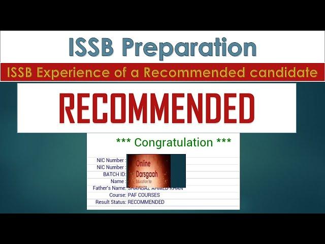 ISSB Experience of a Recommended Candidate PAF AD Branch | ONLINE DARSGAAH