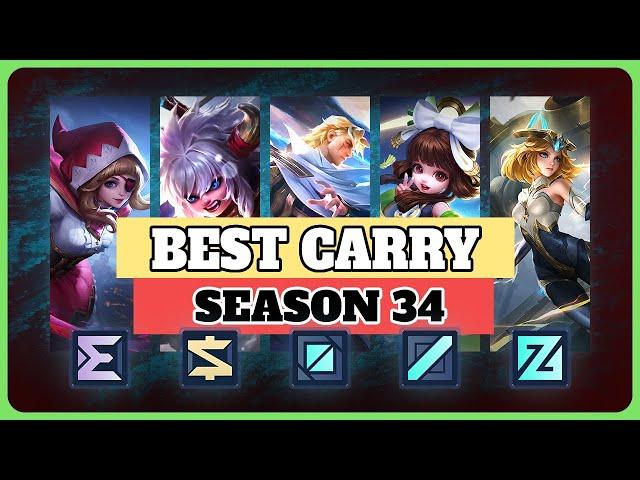 Best Heroes For Solo Carrying (Season 34) | Mobile Legends