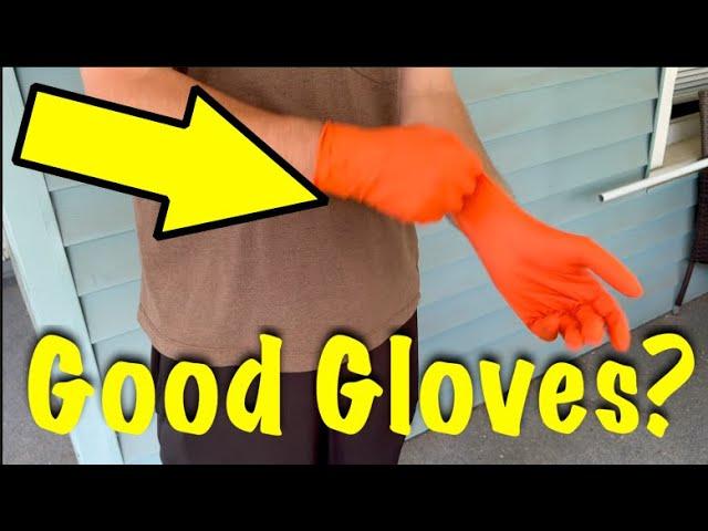 Orange 8 Mil Nitrile Gloves – Heavy Duty, Latex-Free Gloves for Mechanics and Cleaning