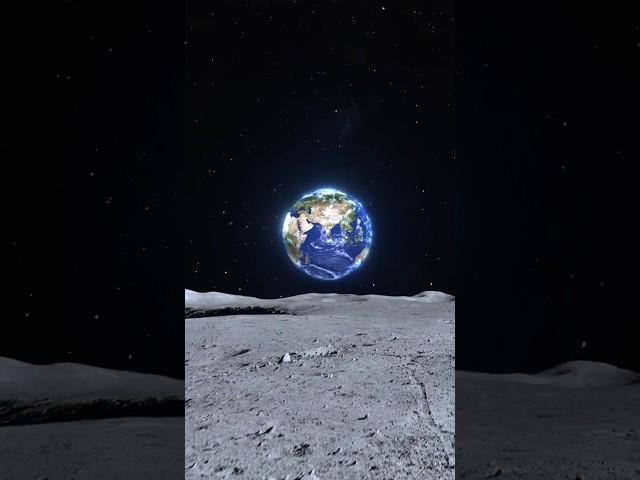 How Earth looks from Moon  चाँद से पृथ्वी कैसी दिखती है #shorts #moon #animation #space #earth