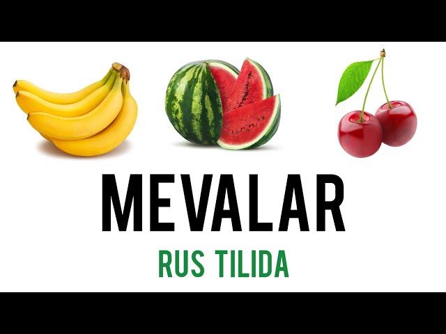  RUS TILI || RUS TILIDA MEVALAR || ️ RUS TILI 0 DAN GAPIRISH