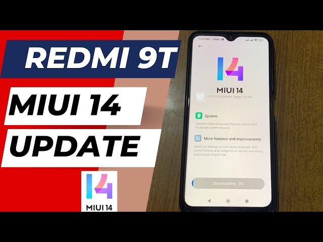 Xiaomi Redmi 9t Miui 14 update - new Features - MIUI 14.0 latest software - #miui14update