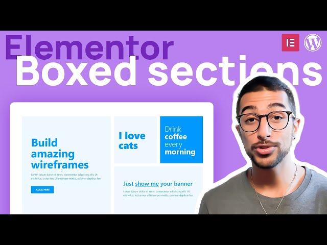 How to create boxed sections in elementor